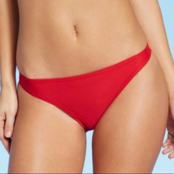 Xhilaration Other - Xhilaration Solid Red Hipster Bikini Bottoms L